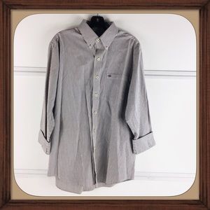 ‼️MOVING SALE‼️ IZOD Brown And White Stripes Button Up Shirt NWT